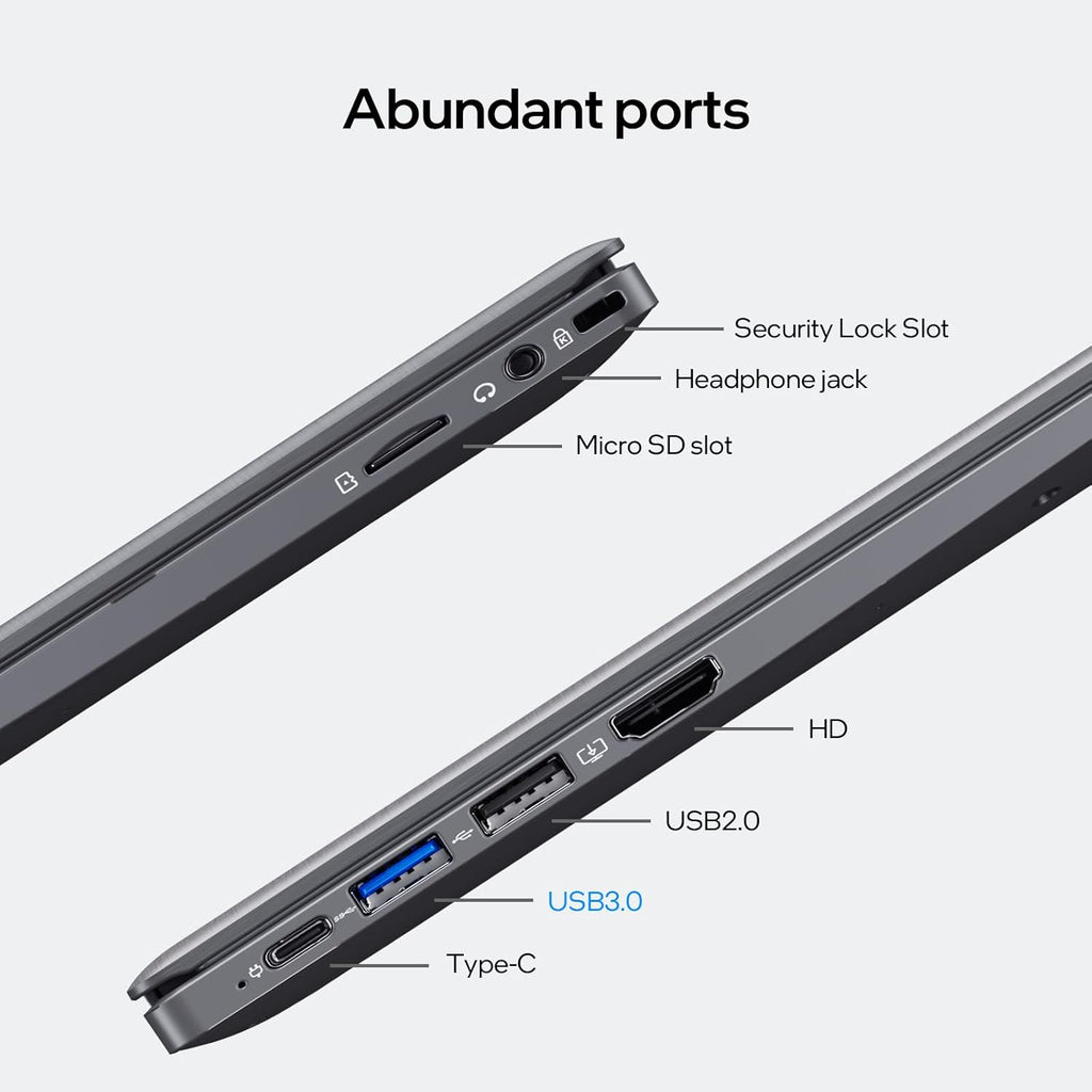 15.6-inch, 16GB RAM, 512GB SSD, FHD IPS Display Laptop Computer, N5095 Quad Core, 2.4/5G WiFi, BT4.2 Backlit and Fingerprint, Lightweight and Portable