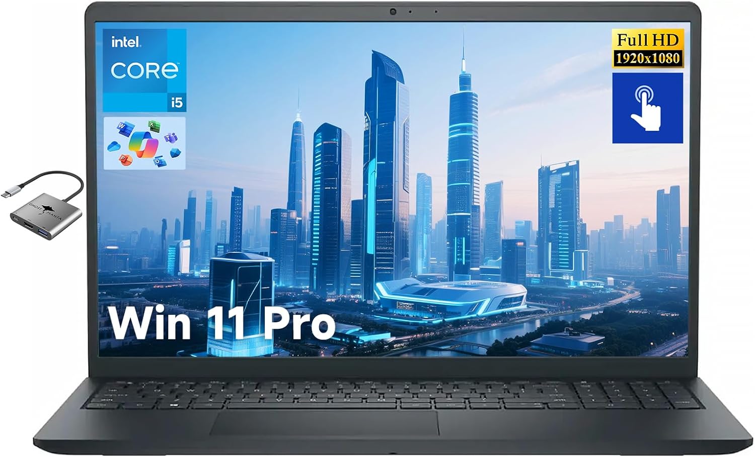 Dell Inspiron 15 Business Laptop, 15.6" FHD Touchscreen, Intel 10-Core i5-1334U, 32GB RAM 1TB SSD, Wi-Fi 6, Win 11 Pro, Laptop Computer for Work School Home Office Professional Use