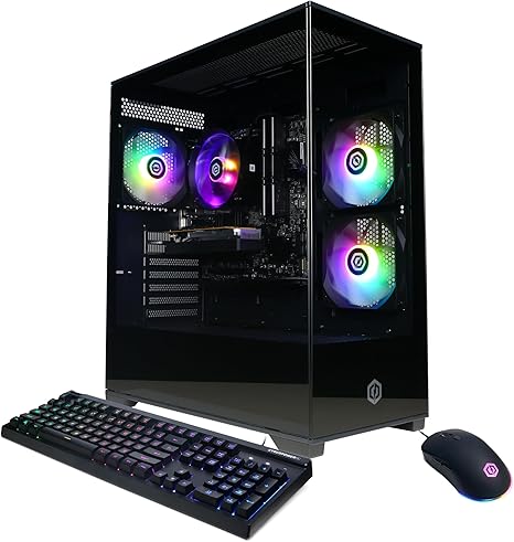 CyberPowerPC Gamer Master Gaming PC, AMD Ryzen 5 5500 3.6GHz, Radeon RX 6400 4GB, 16GB DDR4, 500GB PCIe Gen4 SSD, WiFi Ready & Windows 11 Home (GMA3100A)